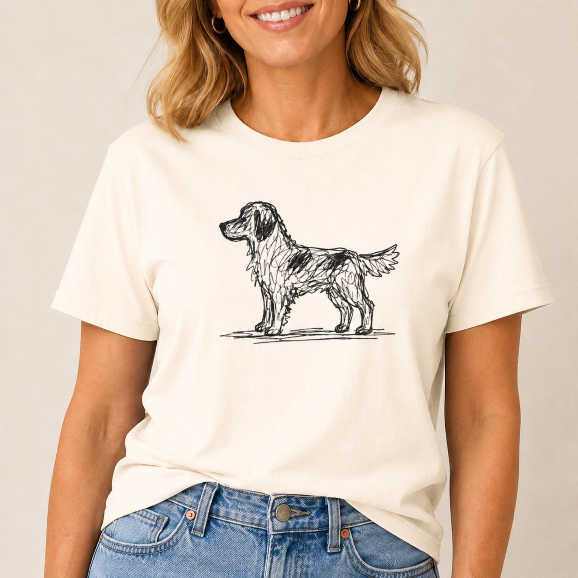 Scribbled Retriever T-Shirt