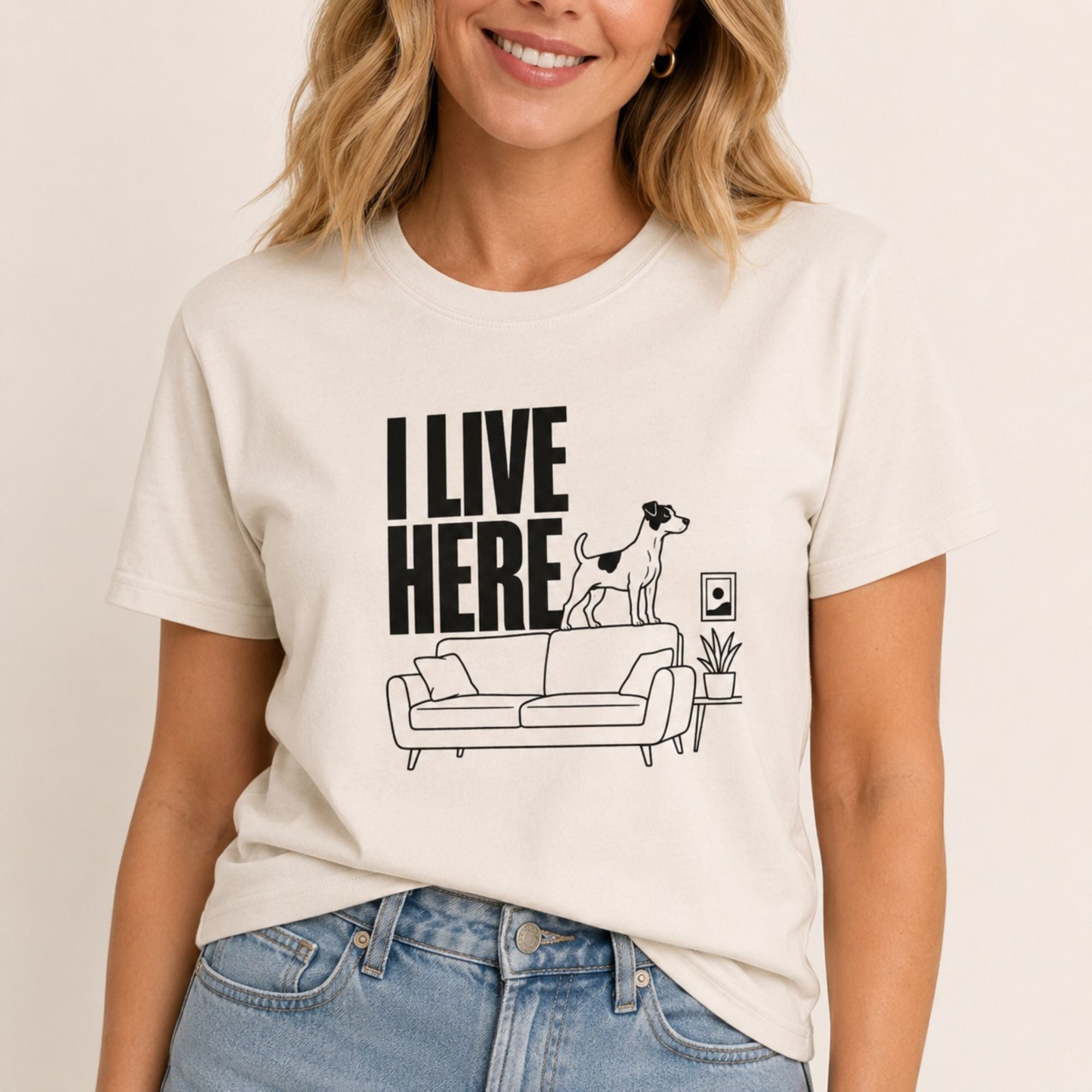 I Live Here - Jack Russell T-Shirt
