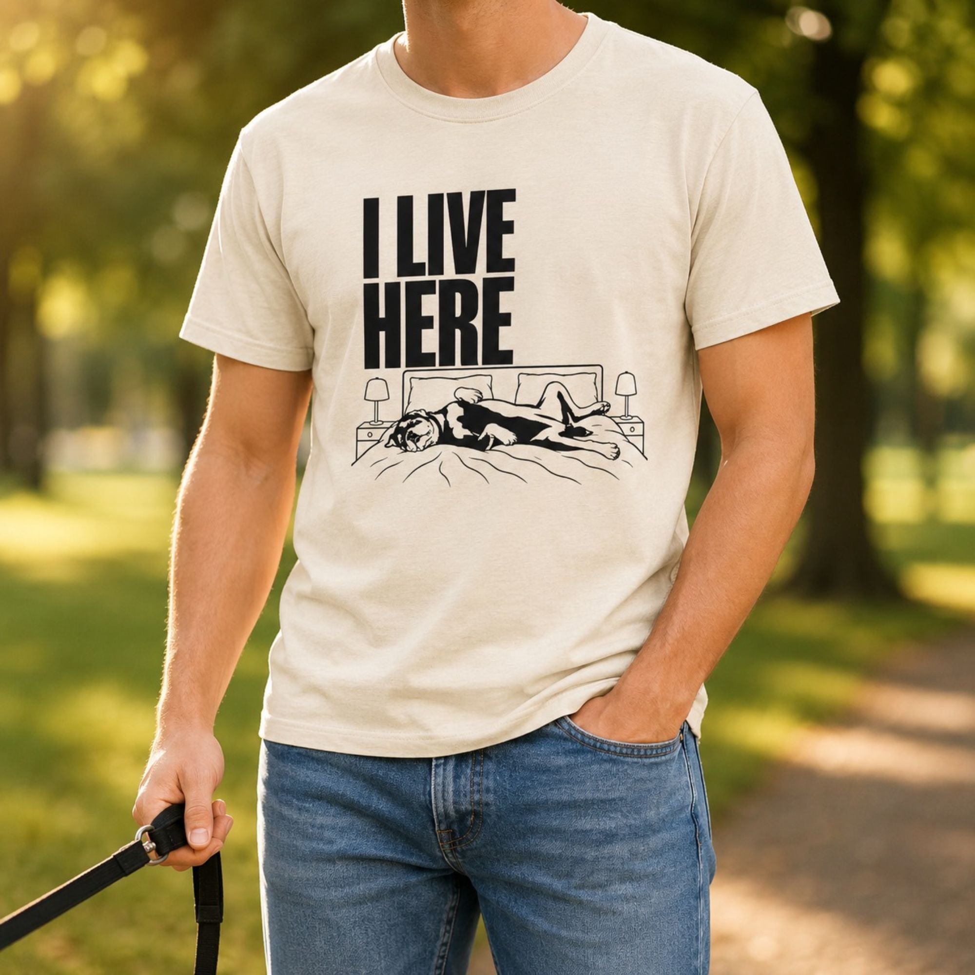 I Live Here - Rottweiler T-Shirt