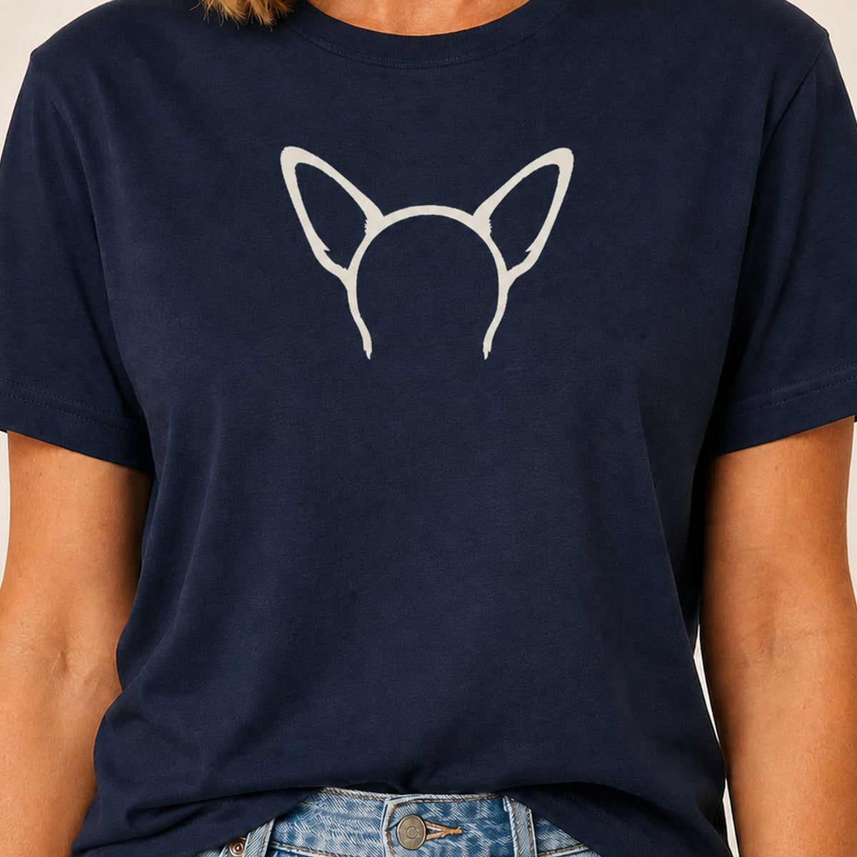 Paintbrush Chihuahua T-Shirt - Navy Zoomed In