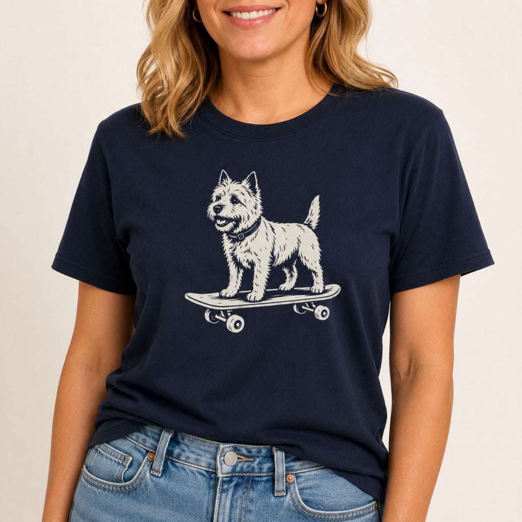 Skateboarding Cairn Terrier T-Shirt