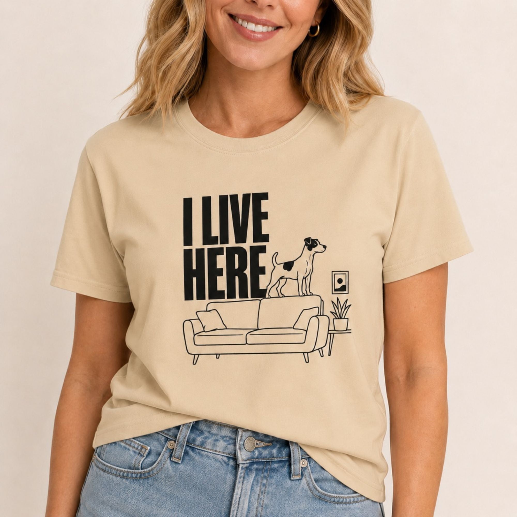 I Live Here - Jack Russell T-Shirt