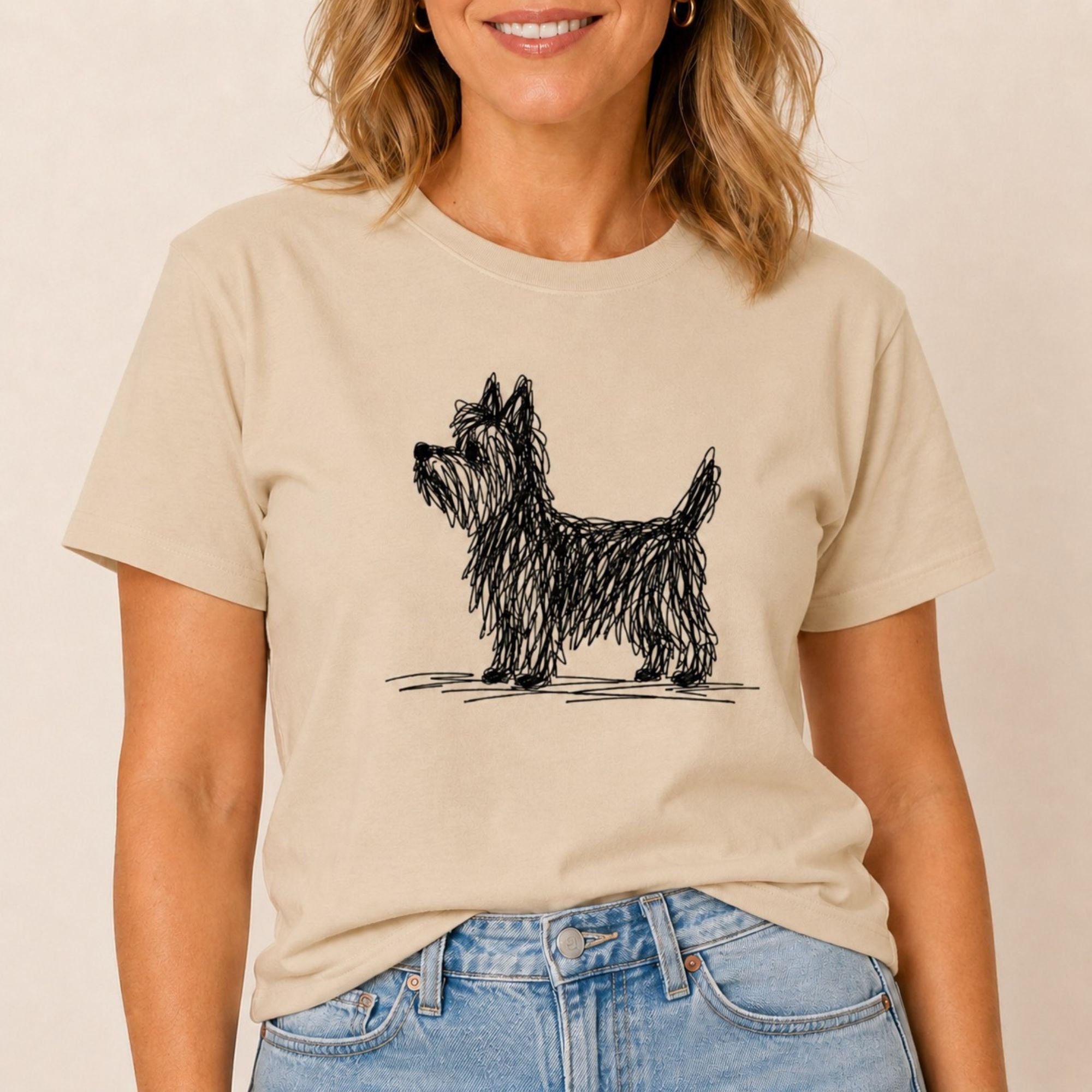 Scribbled Yorkshire Terrier T-Shirt