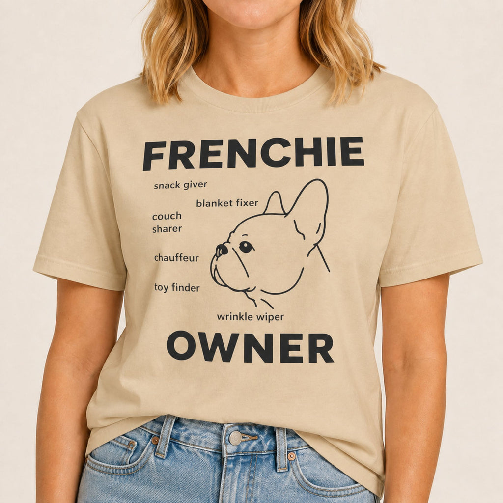 Frenchie Owner T-Shirt - Sand