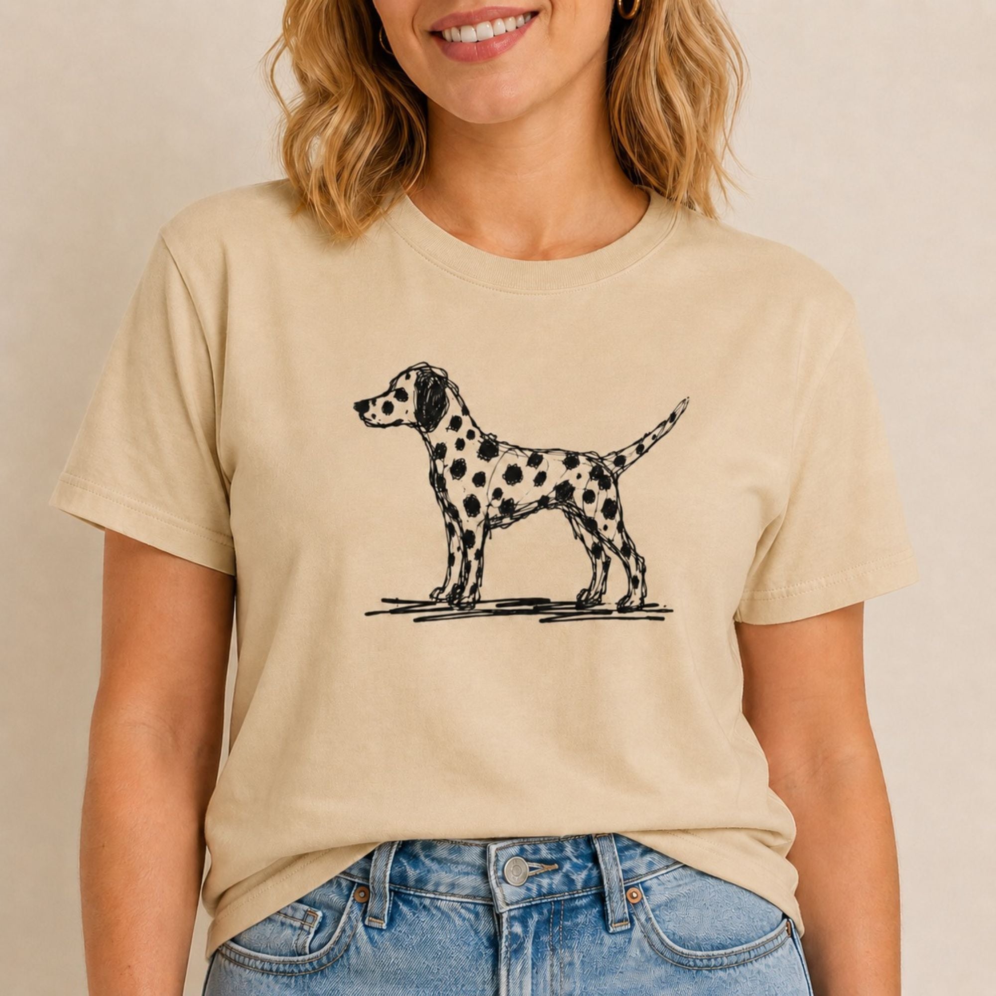 Scribbled Dalmatian T-Shirt