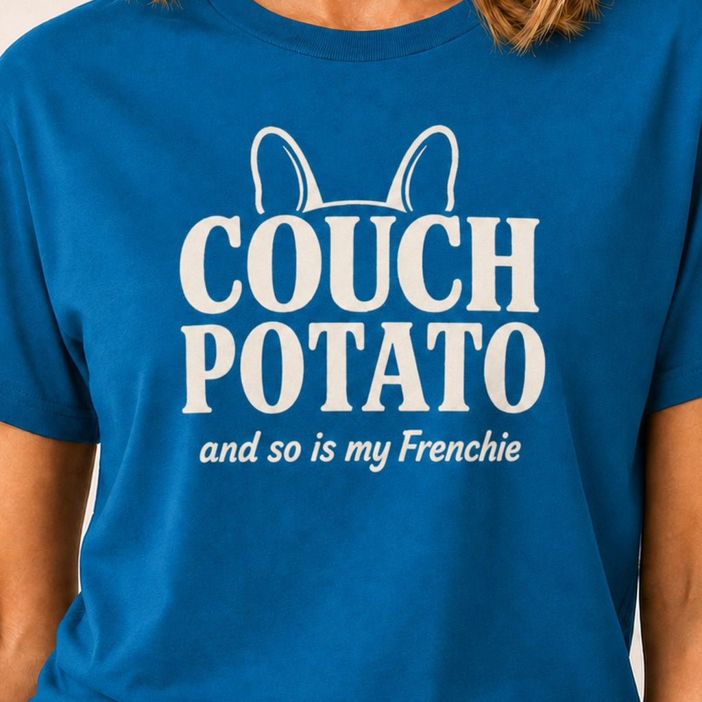 Frenchie Couch Potato T-Shirt - Sapphire Zoomed In