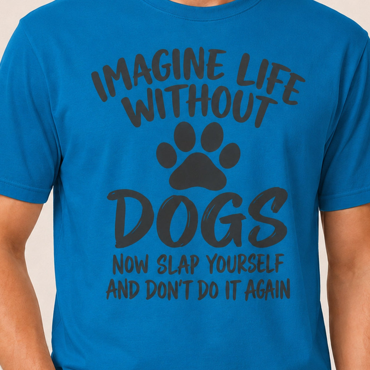 Slap Yourself T-Shirt - Sapphire Zoomed In