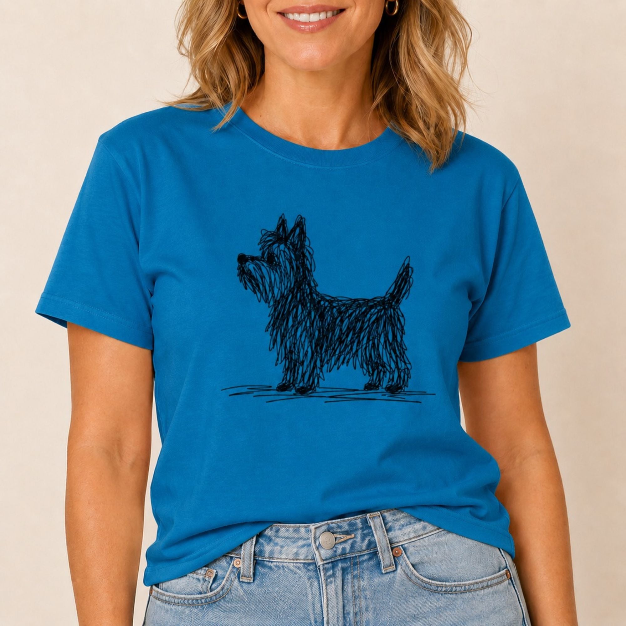 Scribbled Yorkshire Terrier T-Shirt