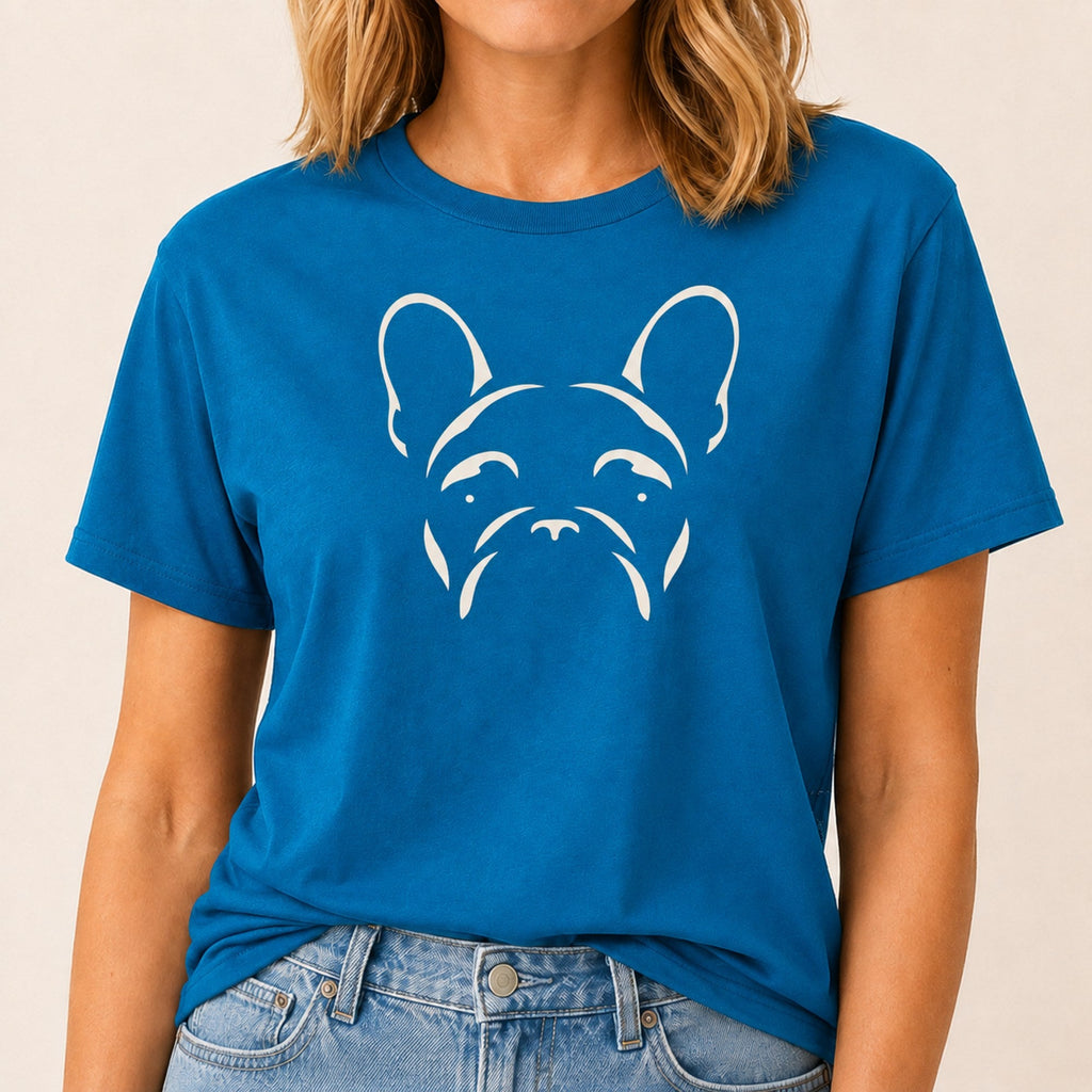Minimalist Frenchie T-Shirt - Sapphire