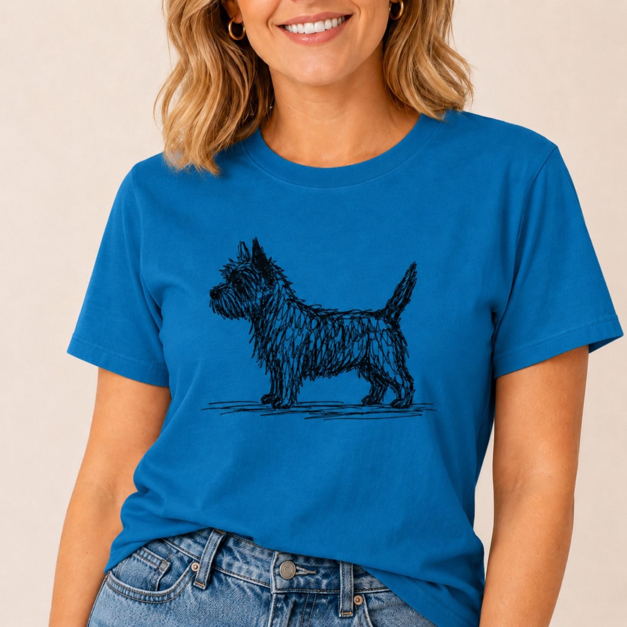 Scribbled Cairn Terrier T-Shirt