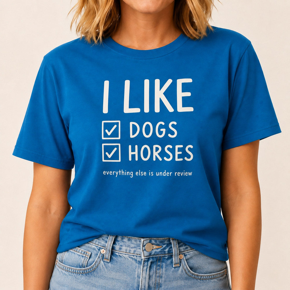 Dogs Horses T-Shirt - Sapphire