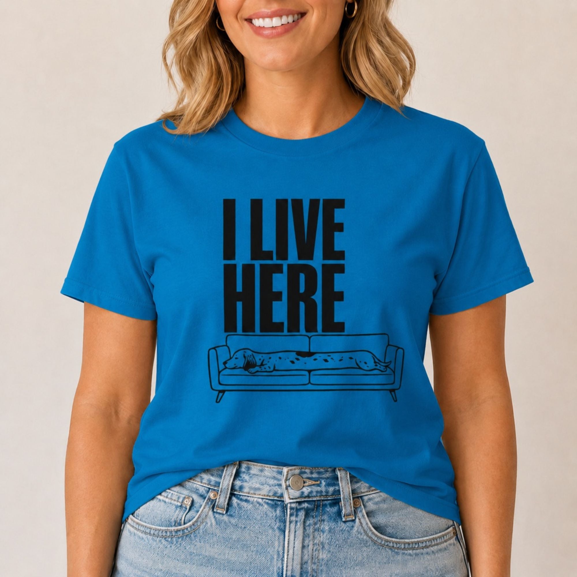 I Live Here - Dachshund T-Shirt
