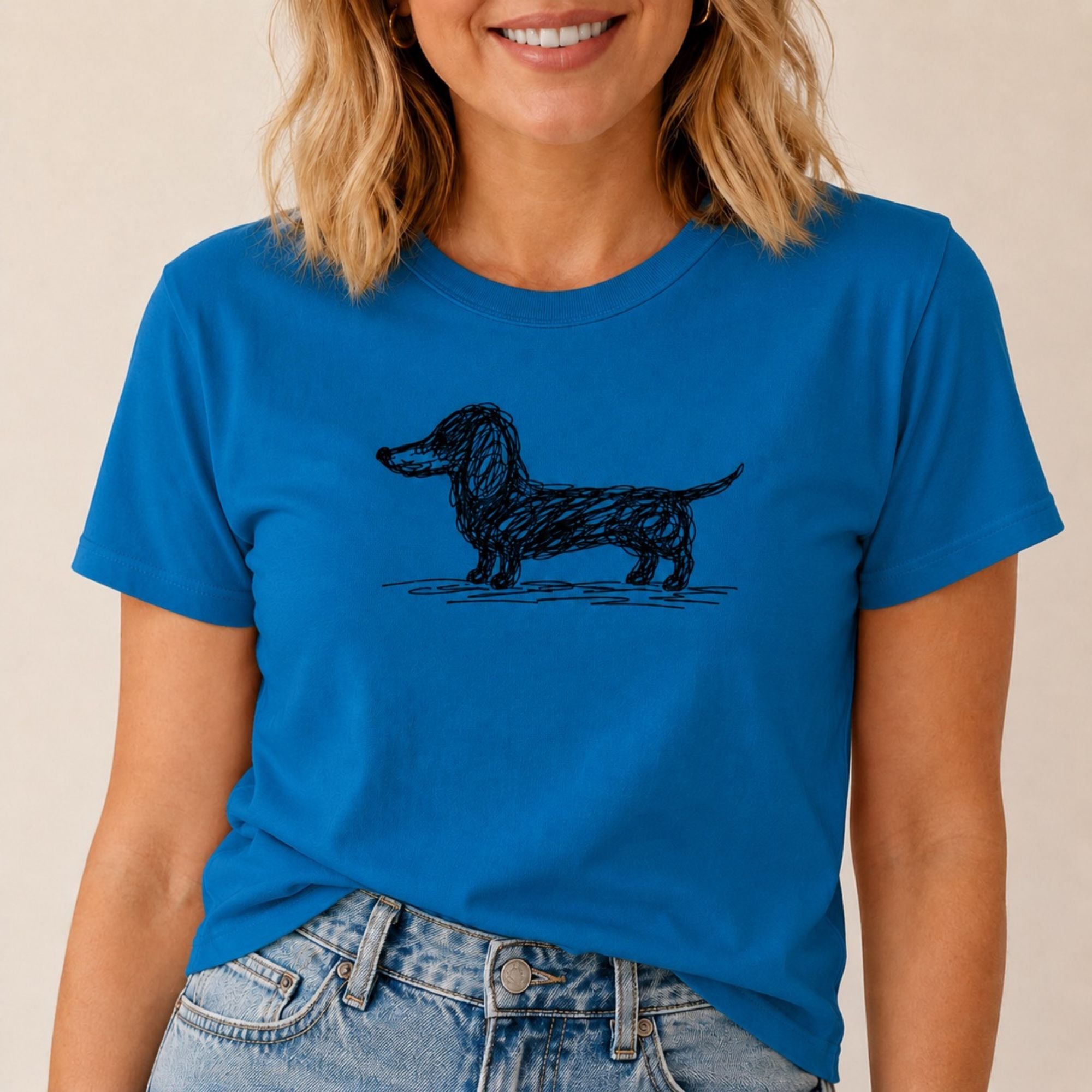 Scribbled Dachshund T-Shirt