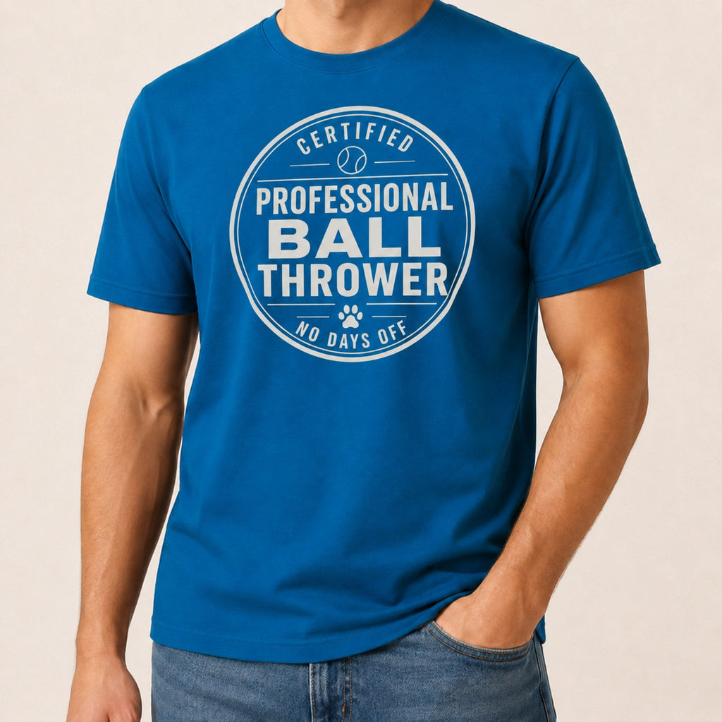 Professional Ball Thrower T-Shirt - Sapphire