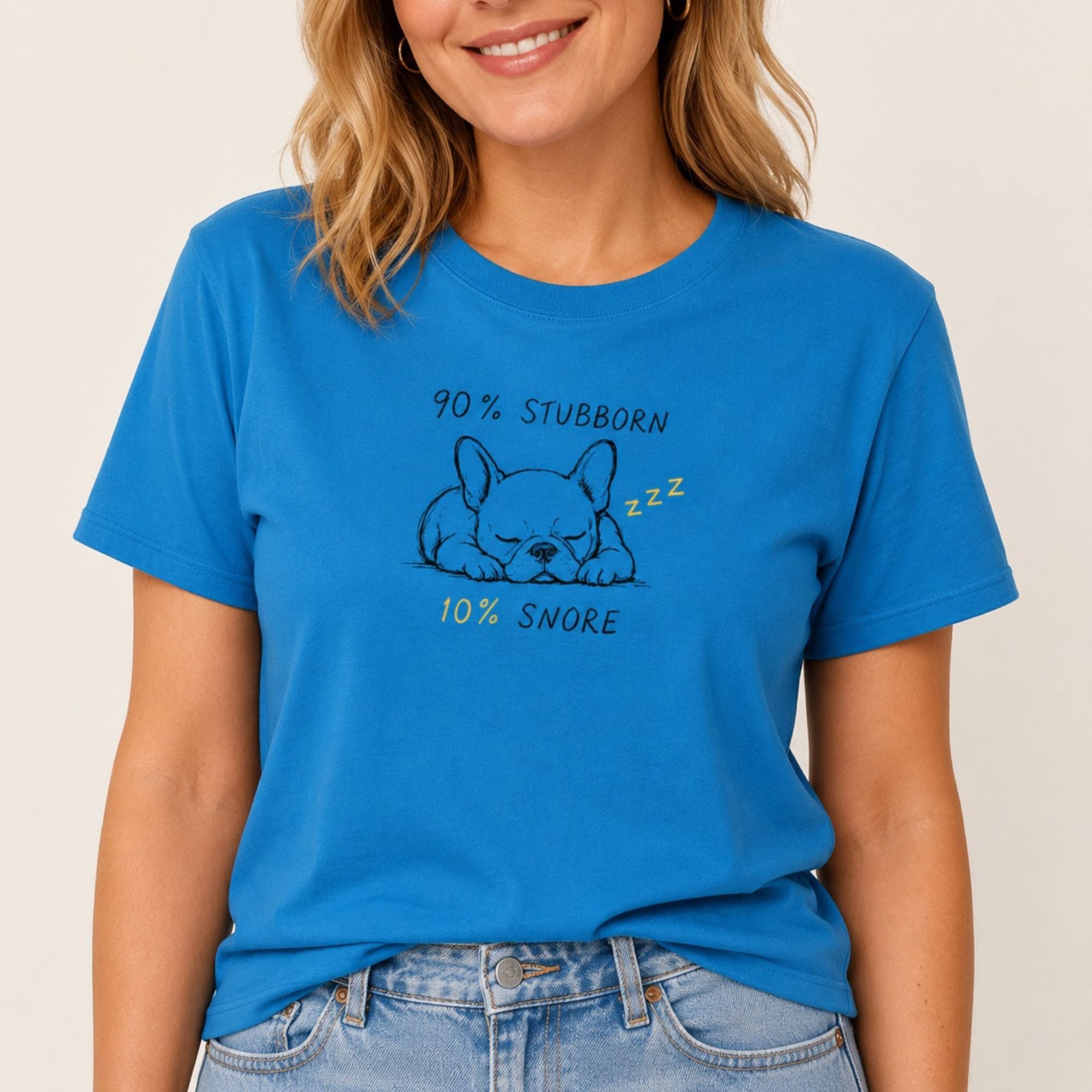 Frenchie Stubborn & Snore T-Shirt