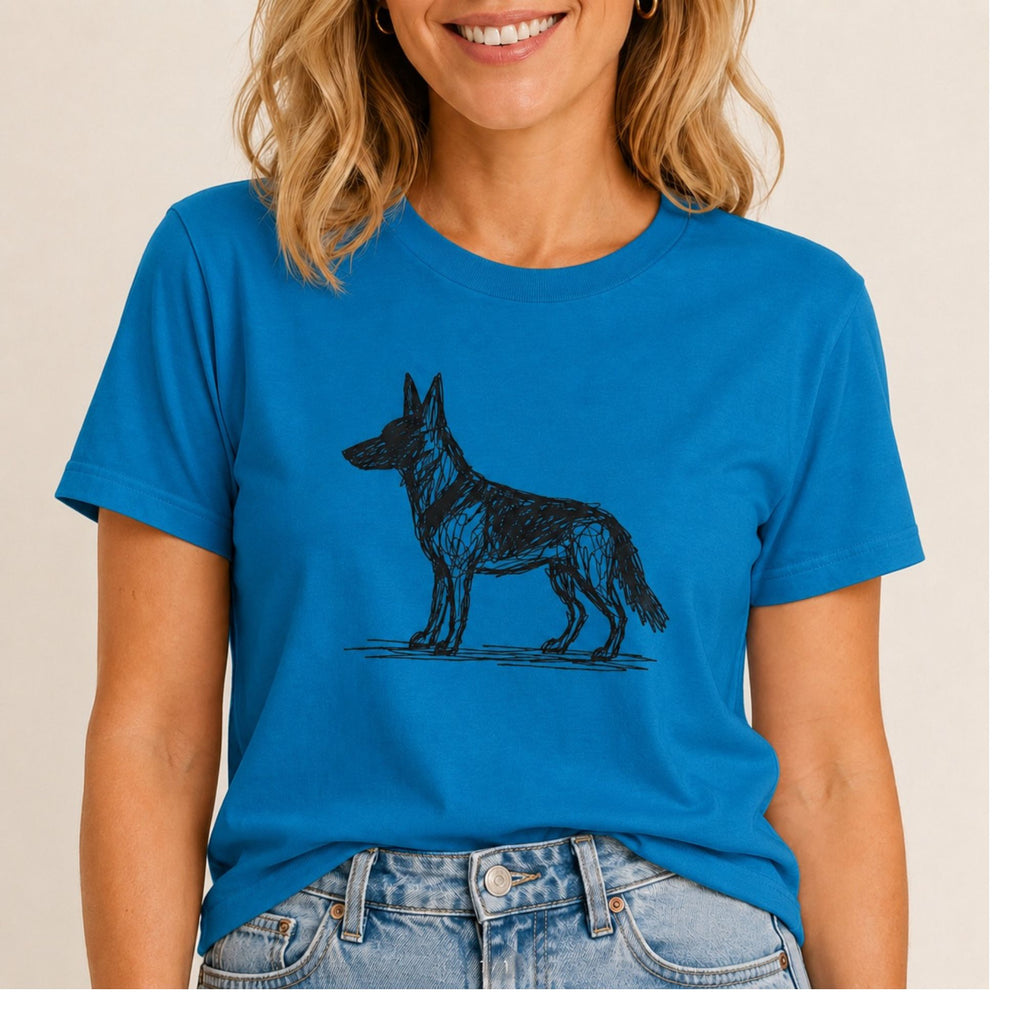 Scribbled German Shepherd T-Shirt